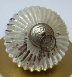 Brocante kerstornament sleets zilver