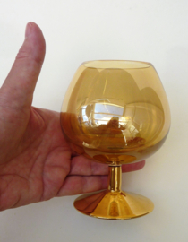 Hollywood Regency gilded cognac brandy glass