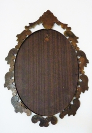 Victorian brass mirror