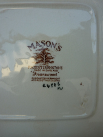 Masons Ironstone Friarswood vierkante taartschaal