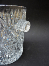 Lead crystal buzz cut bar set ice bucket whisky water pitcher 