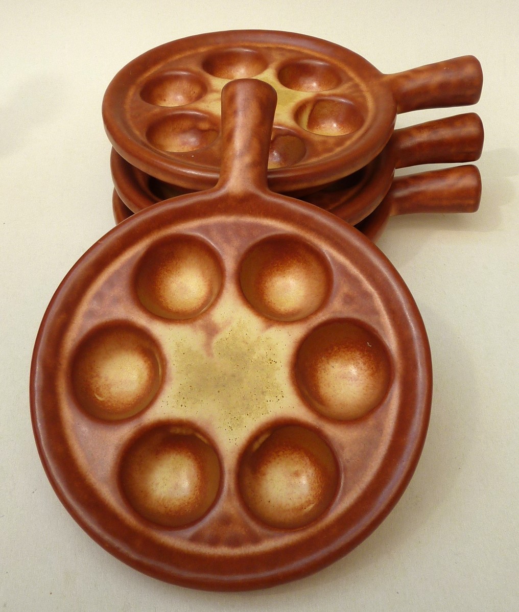 Majolica escargots schaaltjes 6 gaats