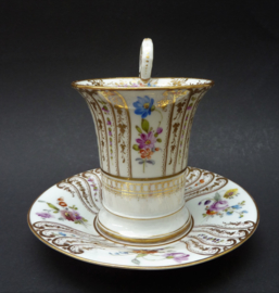 Dresden Richard Klemm Meissen cup with saucer 19th century