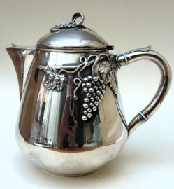 Silver plated tea set with vine decoration