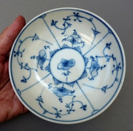 Rauenstein Greiner Blue Fluted Strawflower 18th century porcelain dish