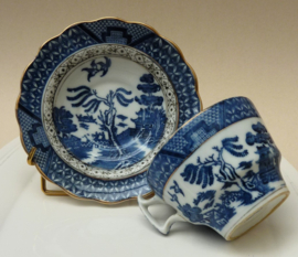 Blue Willow antique cup with saucer
