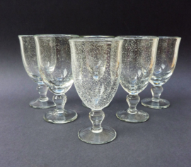 Bubbeltjesglas wijnglas transparant - set van zes
