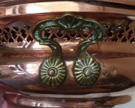 Reticulated copper food warmer 19th century