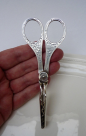 Grasoli silver plated scissor model ice tongs