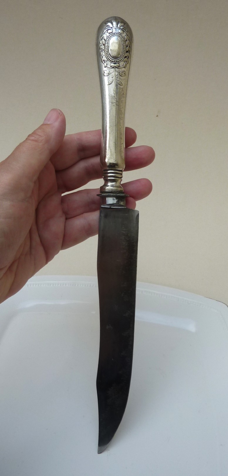 Antique French silver plated meat carving set