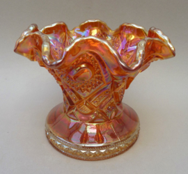 Imperial Glass Ohio Fashion Marigold Carnival Punch Bowl stand