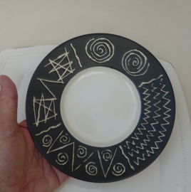 Habitat Scraffito cup with saucer
