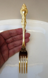 Royal Sealy Japan Hollywood Regency gold plated dinner forks