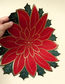 Kerstster onderlegger Kersttafeldecoratie textiel