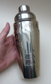 RVS cocktailshaker met recept aanduiding