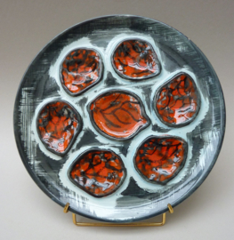 MBFA Faience de Pornic Mid Century oyster plate