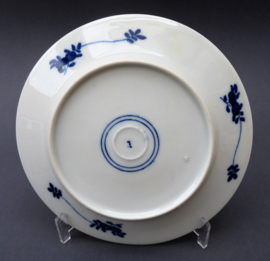 Antique Dutch blue and white Long Eliza chinoiserie porcelain breakfast plate