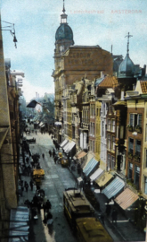 Ingelijste prent Amsterdam De Leidschestraat 1912