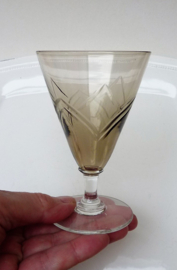 Kristalunie Art Deco wijnglazen Halma