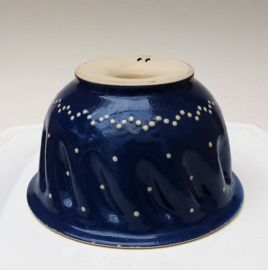 Faience pottery pudding mold