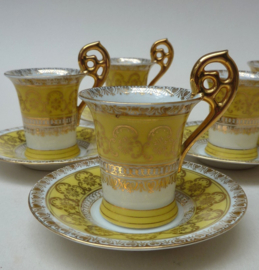 Franz Dorfl Wenen demitasse kop en schotels 19e eeuw