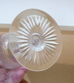 Kristalunie Graziella wijnglazen ruit waaier slijpsel