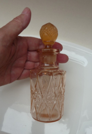 Val Saint Lambert Luxval roze Art Deco parfumflessen