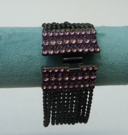 Dimitriadis armband met roze strass clip sluiting