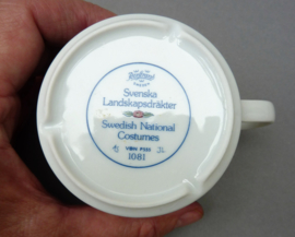 Rorstrand Swedish National Costumes cup with saucer Sodermanland