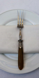 Meat serving fork with bone grip