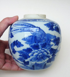 Chinese blue white porcelain ginger jar 19th century