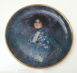 Goebel Artis Orbis wall plate trinket dish Gustav Klimt portait Emile Floge