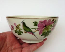 Chinese porcelain rice bowl blossom and bird