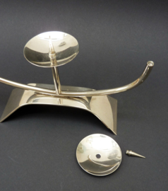 WMF Ikora 3 armed silver plated Modernist candlestick