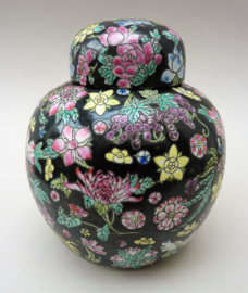 Chinese Jingdezhen porseleinen Famille Noir Millefleur gemberpot