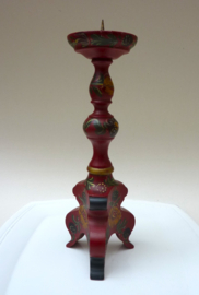 Hindeloopen folk Art wooden candlestick