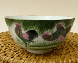 Chinese porcelain rooster bowl