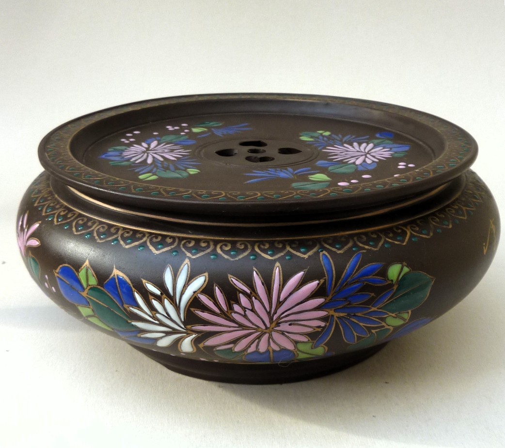 Yixing zisha pottery emaille beschilderd theelicht