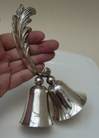 Silver plated double handbell