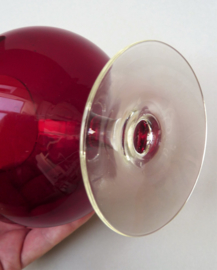 Ryd Sweden Mid Century  XL robijnrood cognac snifter glas