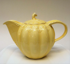 Art Deco yellow pumpkin teapot