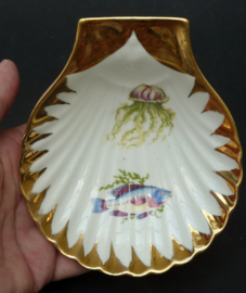 Atelier d'Art Cote de Beaute vijfdelig schaal schelpdieren servies