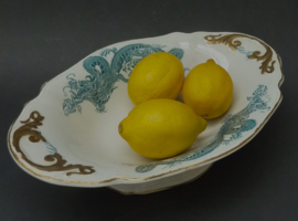 Baker & Co Fenton creamware pedestal centrepiece bowl Dragon ca 1850