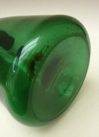 Empoli Verde Mid Century green glass handled decanter