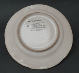 Solimene Vietri piatto Buon Ricordo Trattoria Checchino Roma  1982