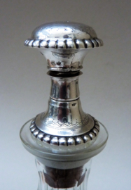 Biedermeier Dutch silver pour spout bottle stopper