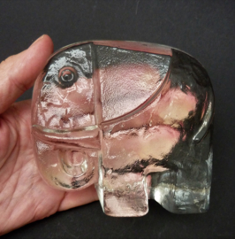 Scandinavian Art Glass Elephant paperweight