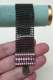 Dimitriadis armband met roze strass clip sluiting