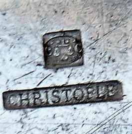 Christofle antique silver plated shell dish