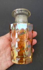 Art Deco Marigold Carnival Glass perfume bottle